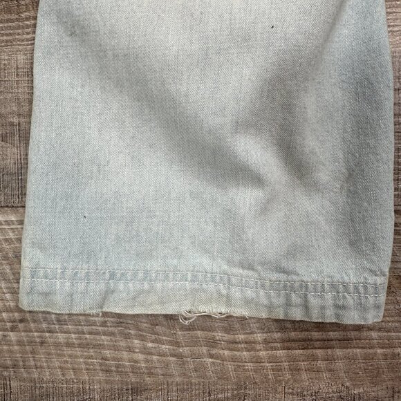VTG Y2K Tommy Hilfiger Jeans Womens 9 x 31" Carpenter Cargo Boot Flare Flag Loop - Picture 13 of 15